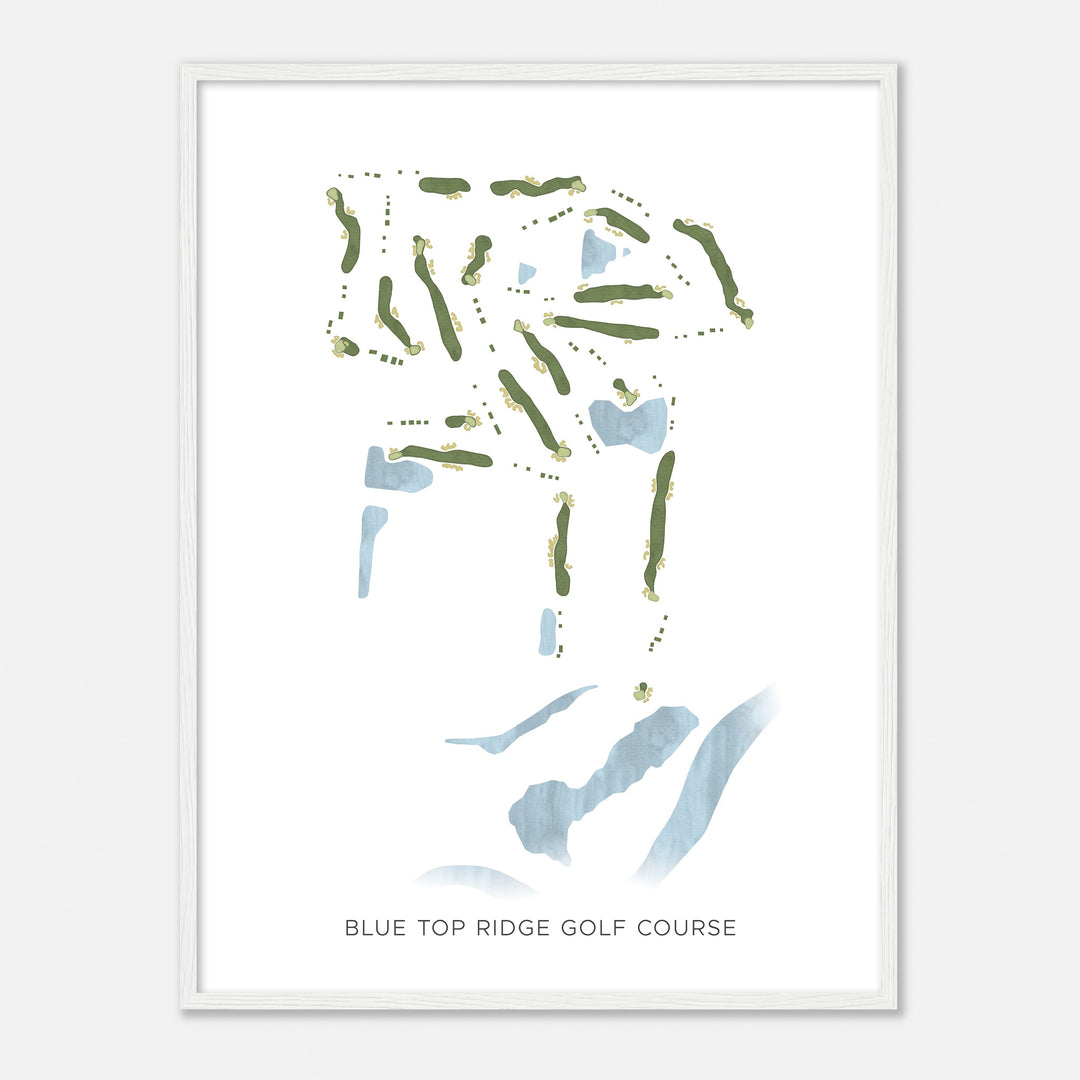 Print of Blue Top Ridge Golf Course Modern Map