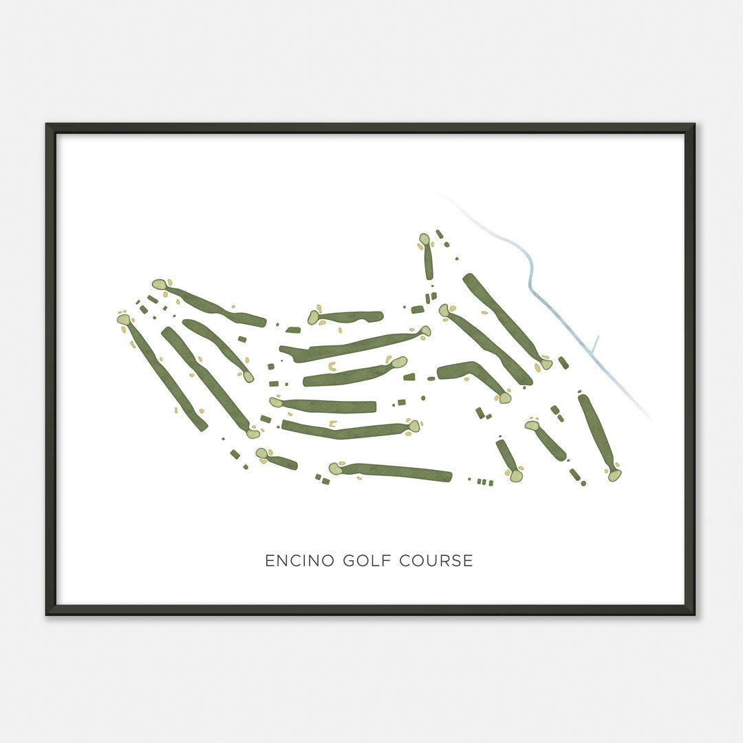 Print of Encino Golf Course Modern Map