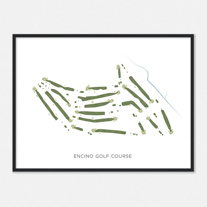 Print of Encino Golf Course Modern Map