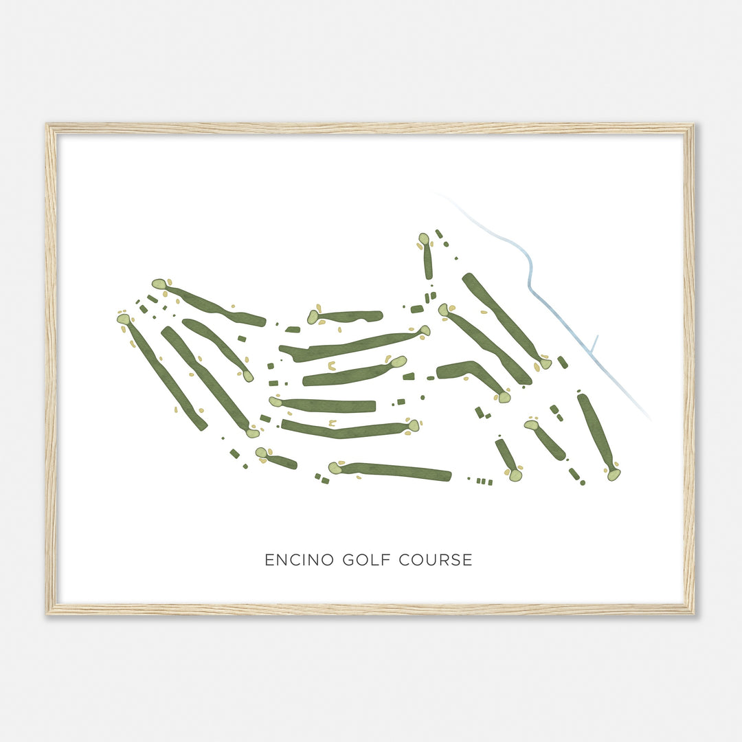 Print of Encino Golf Course Modern Map