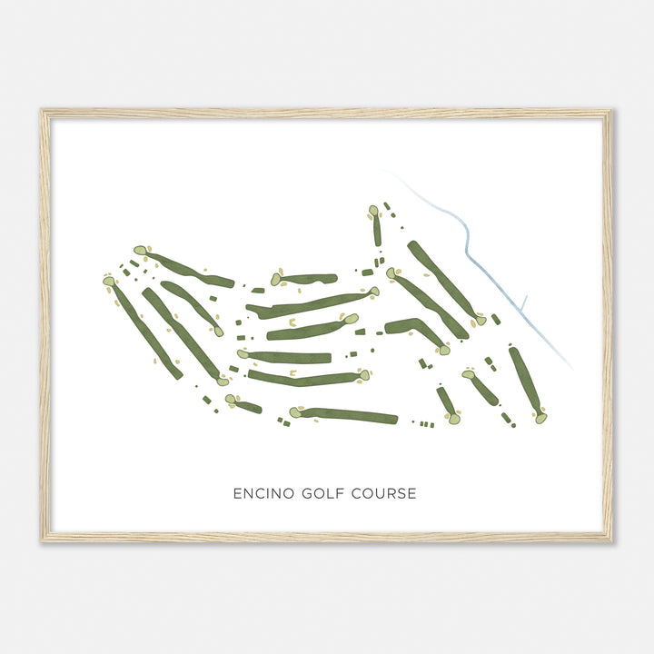 Print of Encino Golf Course Modern Map