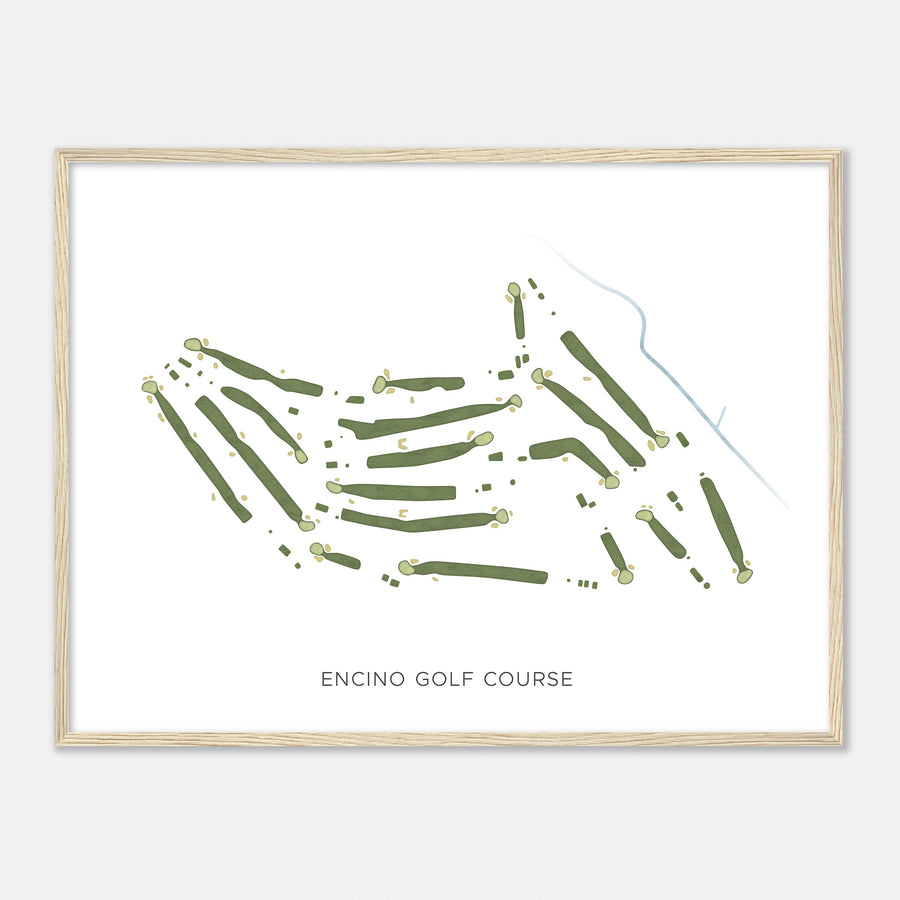 Print of Encino Golf Course Modern Map