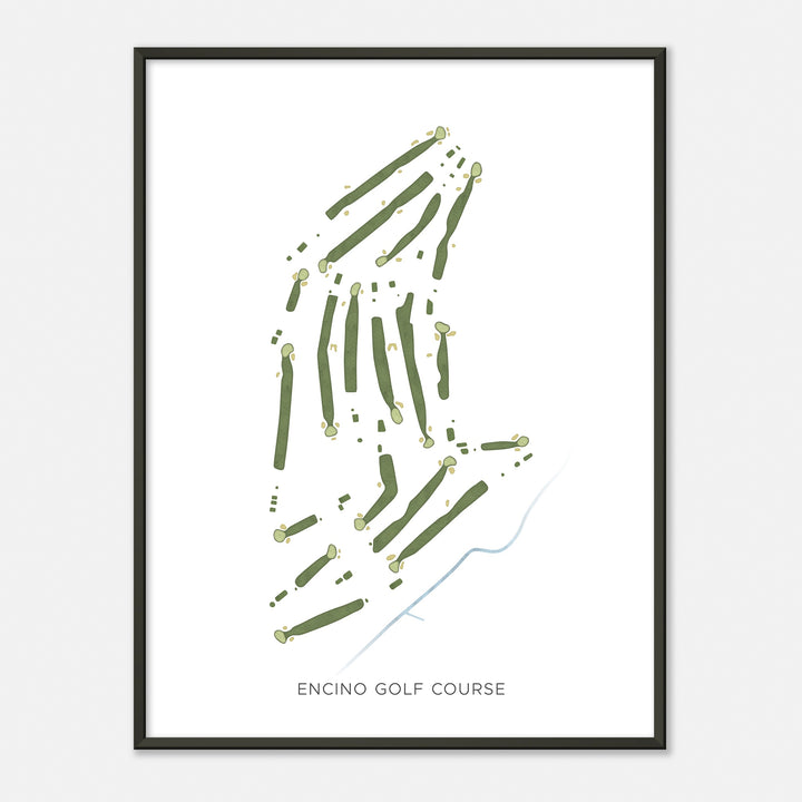 Print of Encino Golf Course Modern Map