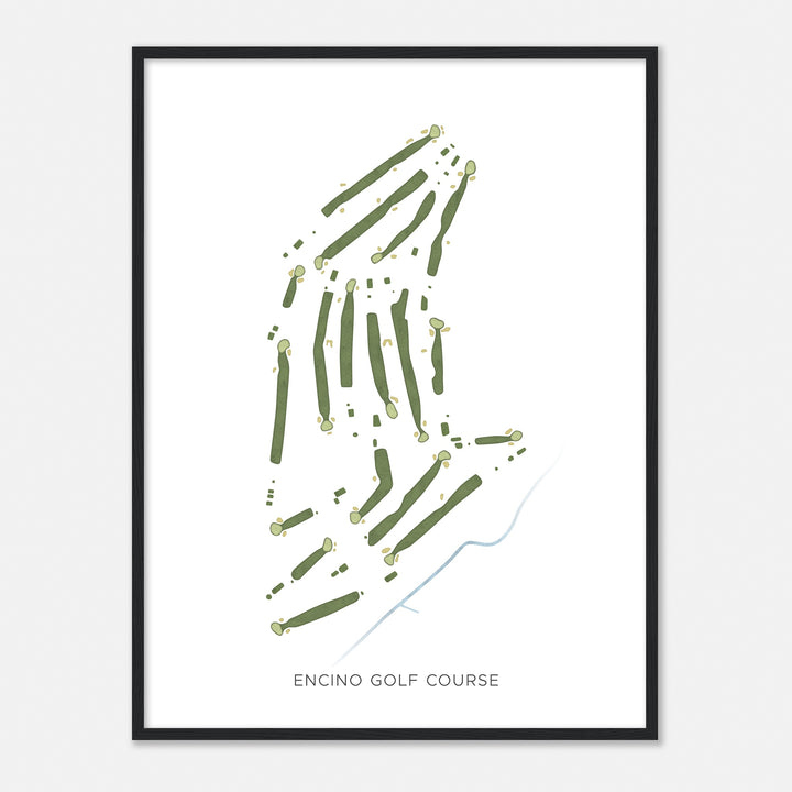 Print of Encino Golf Course Modern Map