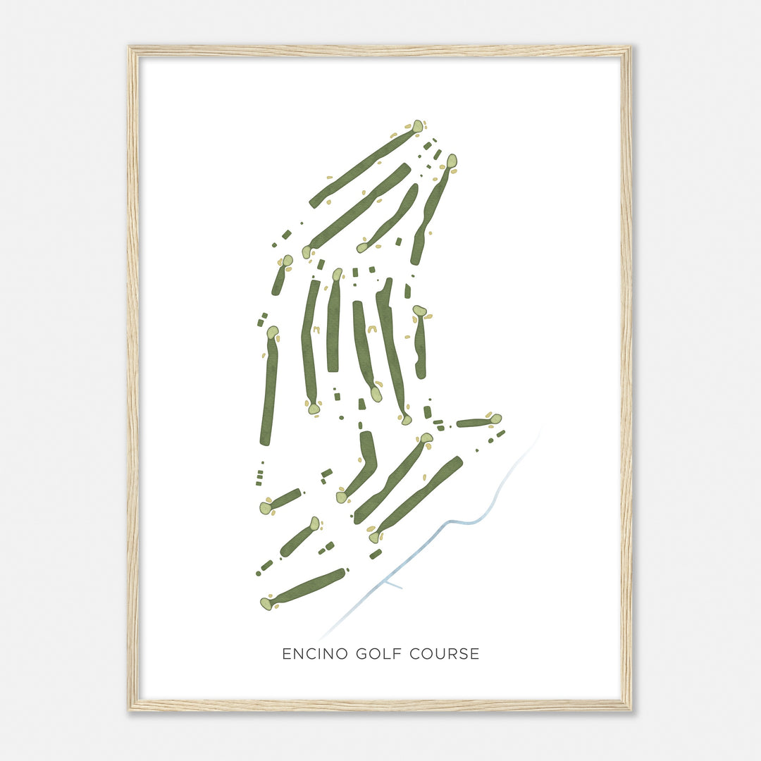 Print of Encino Golf Course Modern Map