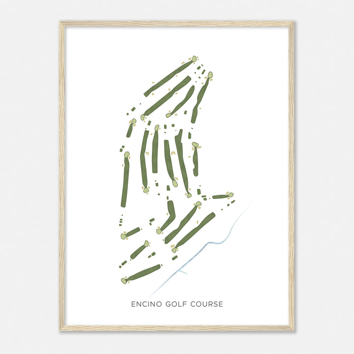 Print of Encino Golf Course Modern Map