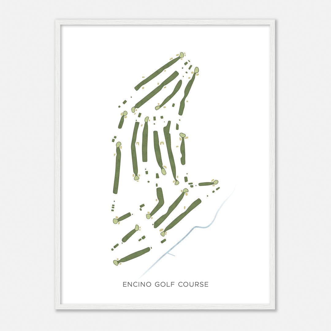 Print of Encino Golf Course Modern Map