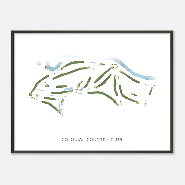 Print of Colonial Country Club Modern Map