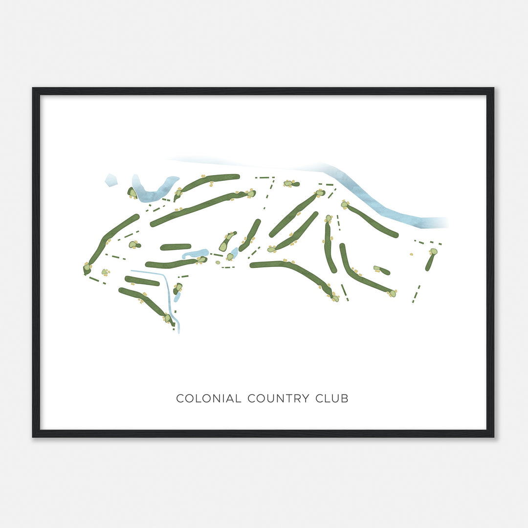 Print of Colonial Country Club Modern Map