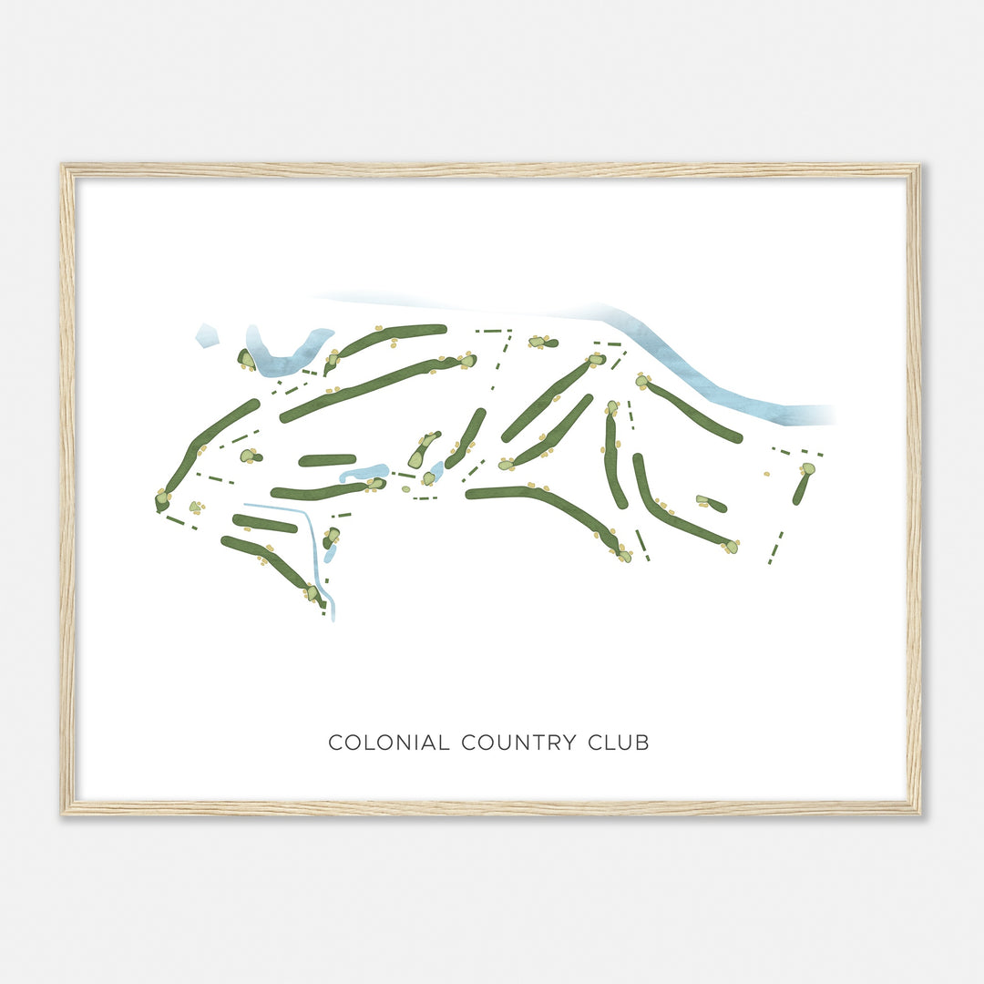 Print of Colonial Country Club Modern Map