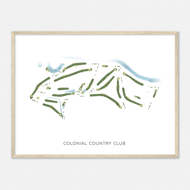 Print of Colonial Country Club Modern Map