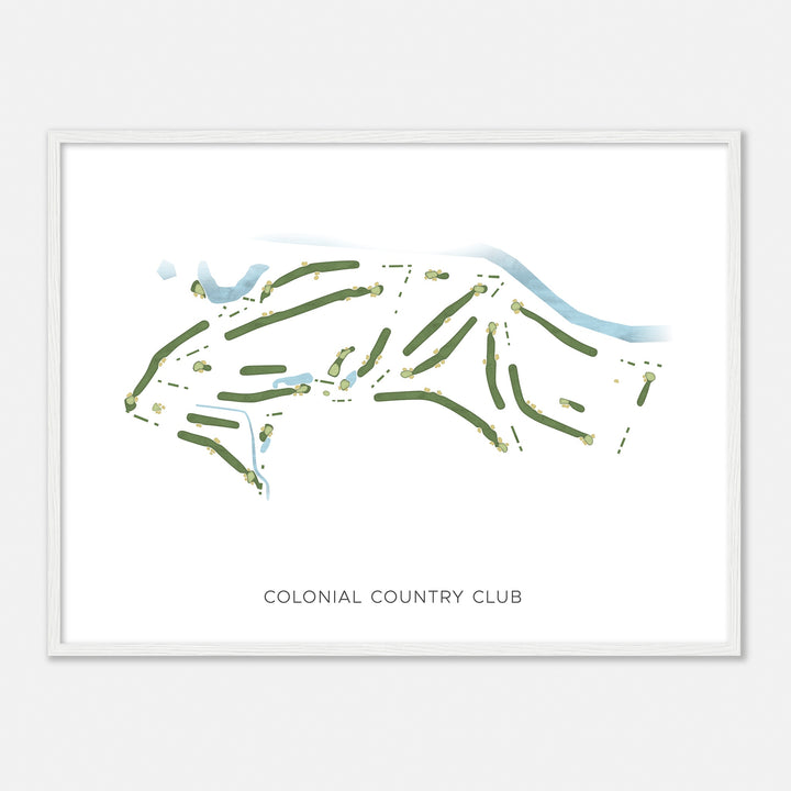 Print of Colonial Country Club Modern Map