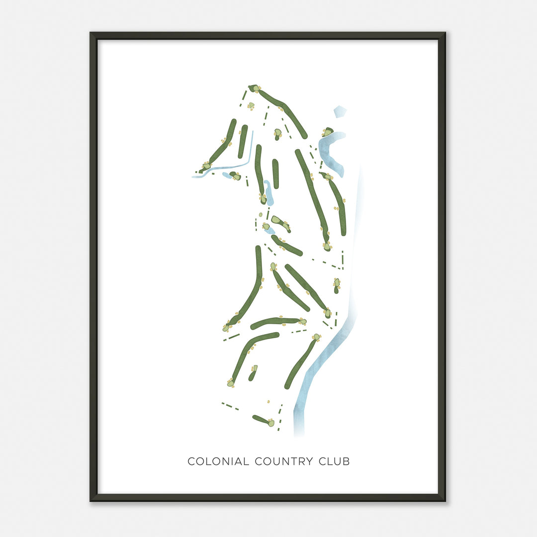 Print of Colonial Country Club Modern Map