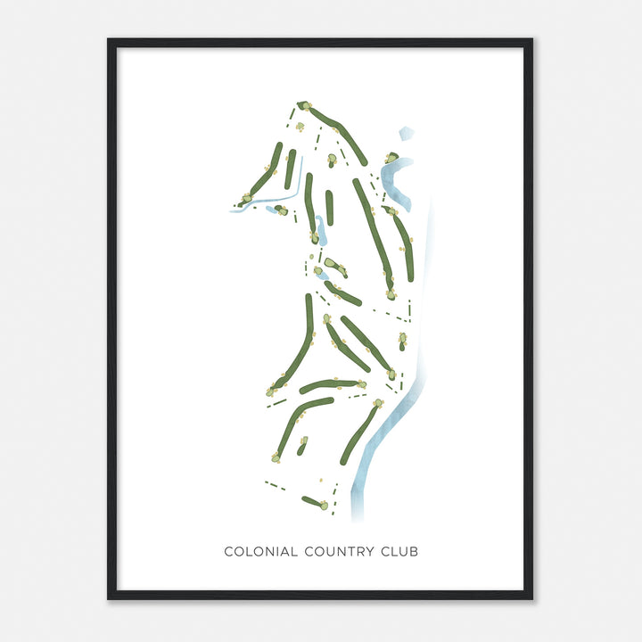 Print of Colonial Country Club Modern Map
