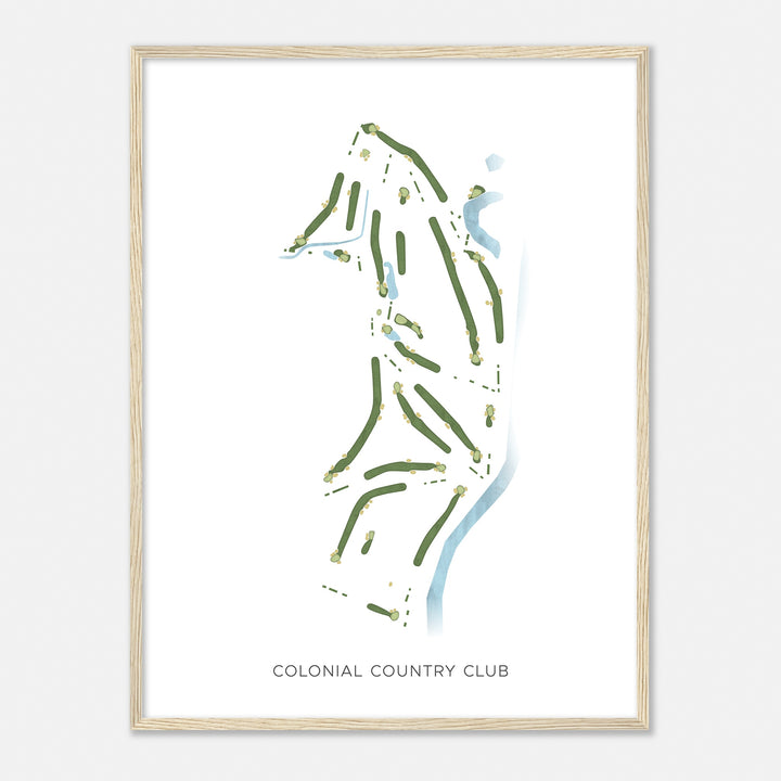 Print of Colonial Country Club Modern Map