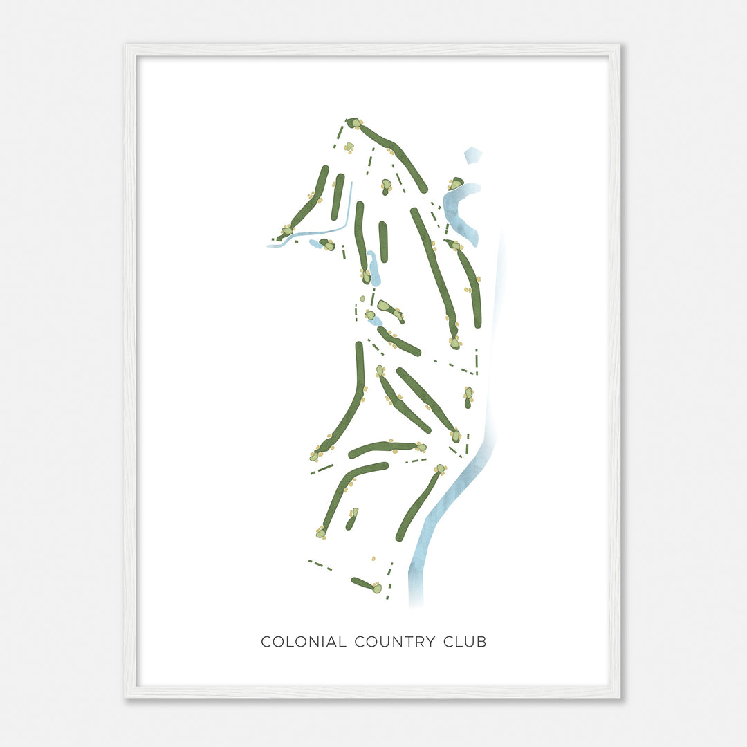 Print of Colonial Country Club Modern Map