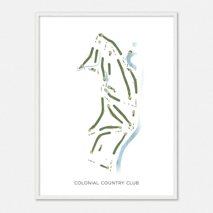 Print of Colonial Country Club Modern Map