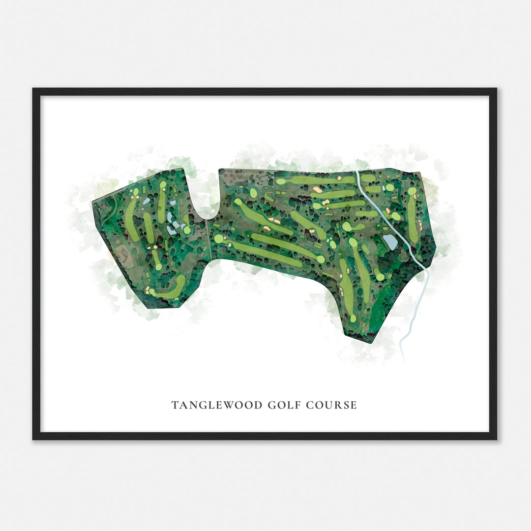 Print of Tanglewood Golf Course Classic Map