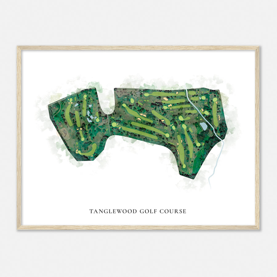 Print of Tanglewood Golf Course Classic Map