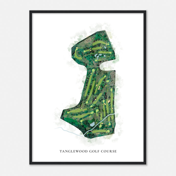 Print of Tanglewood Golf Course Classic Map