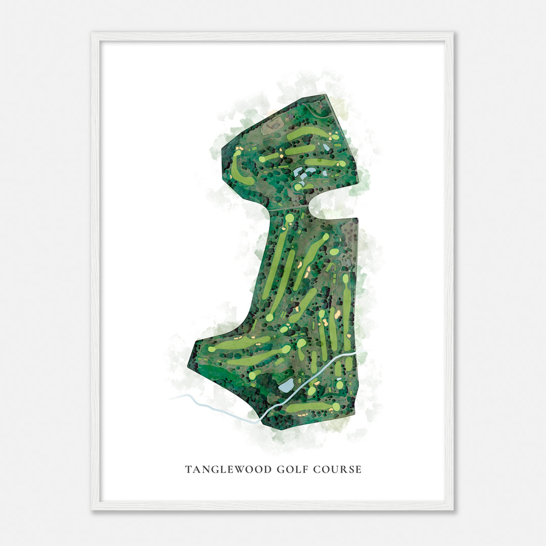 Print of Tanglewood Golf Course Classic Map
