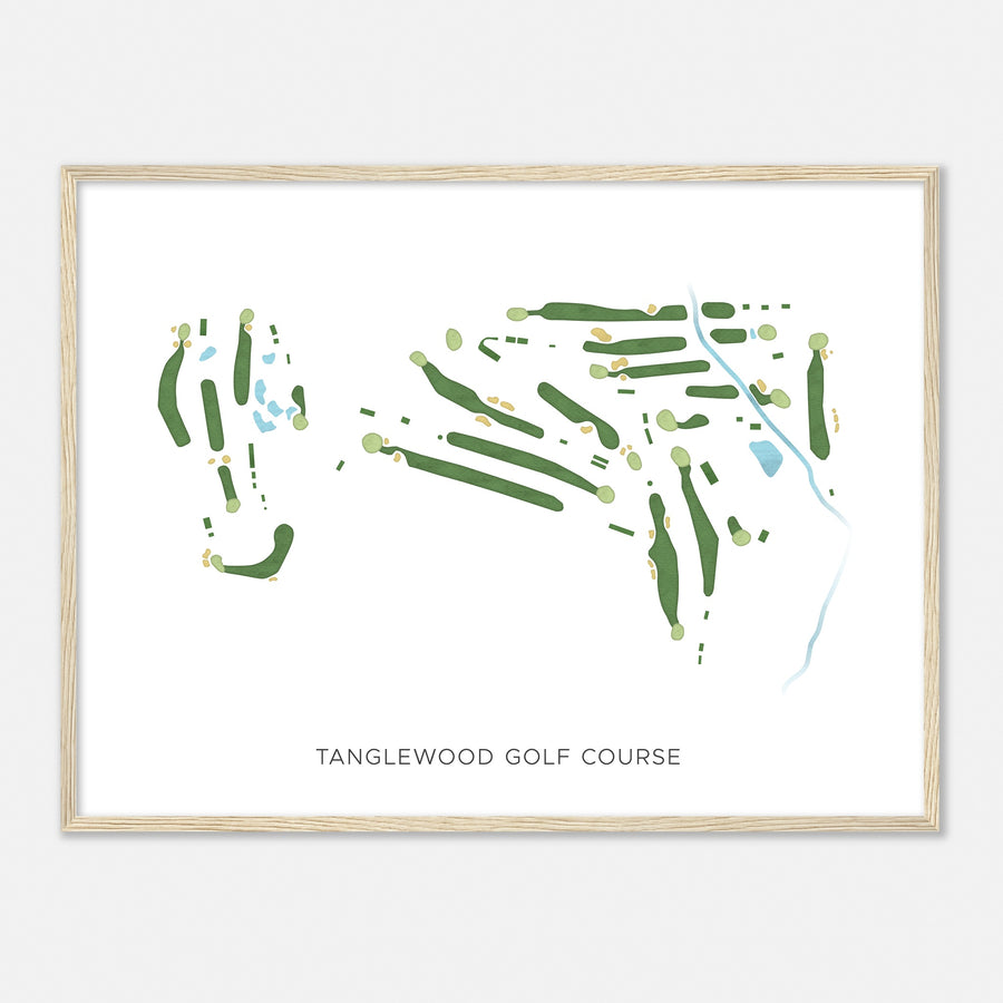 Print of Tanglewood Golf Course Modern Map