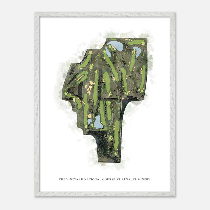 Print of The Vineyard National Course At Renault Winery Classic Map