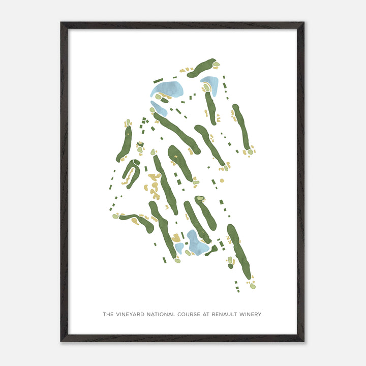 Print of The Vineyard National Course At Renault Winery Modern Map