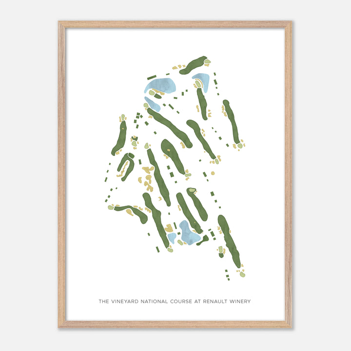 Print of The Vineyard National Course At Renault Winery Modern Map