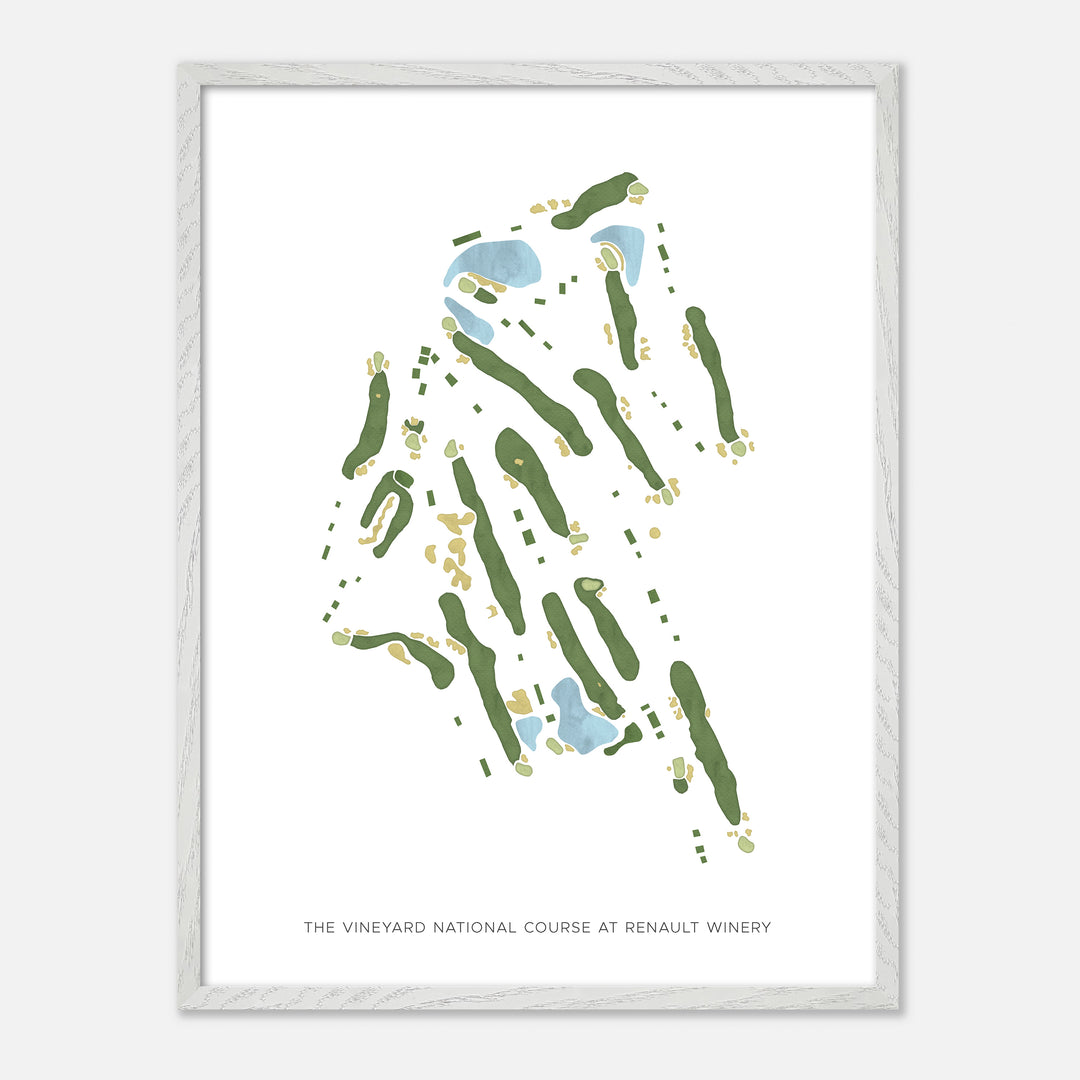 Print of The Vineyard National Course At Renault Winery Modern Map