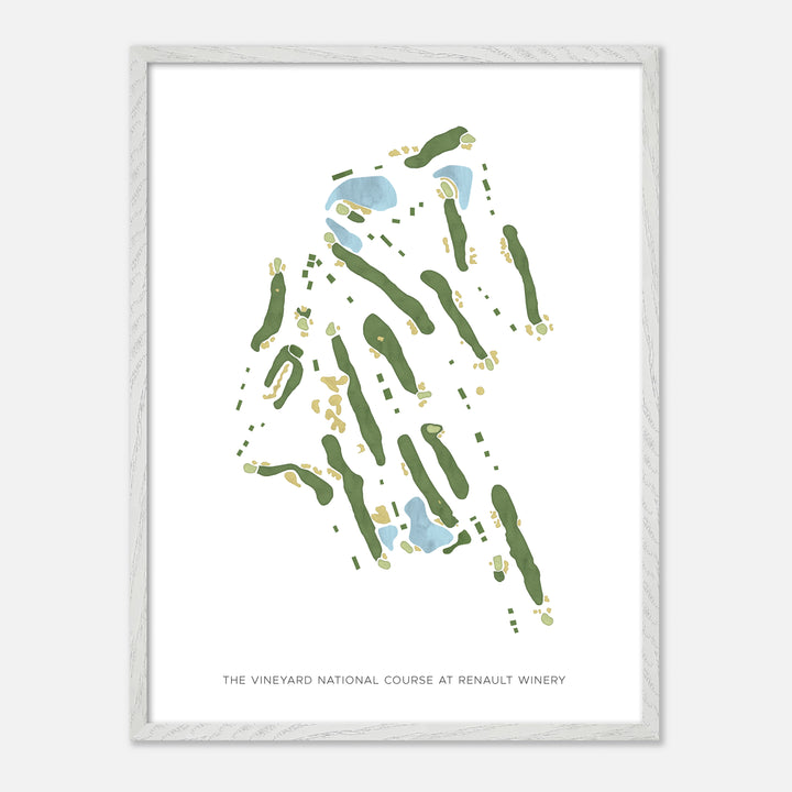 Print of The Vineyard National Course At Renault Winery Modern Map