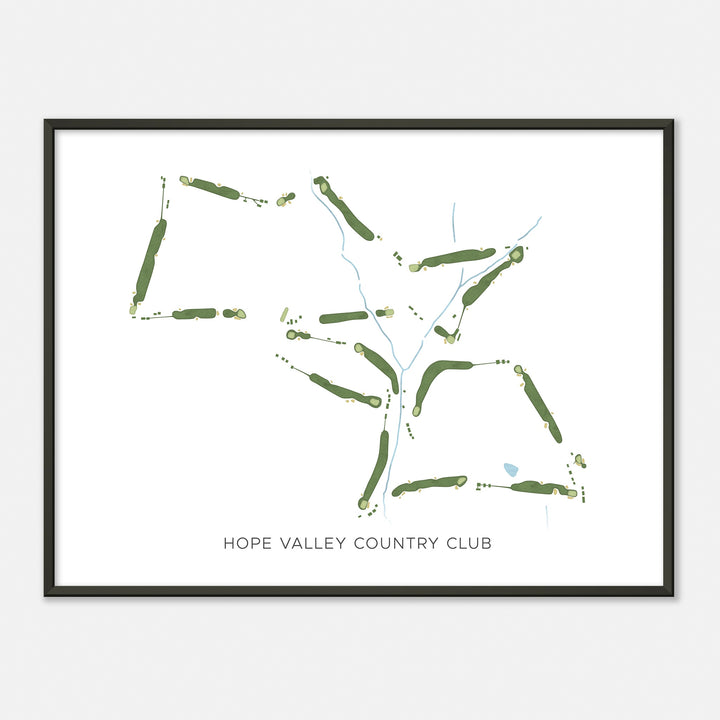 Print of Hope Valley Country Club Modern Map