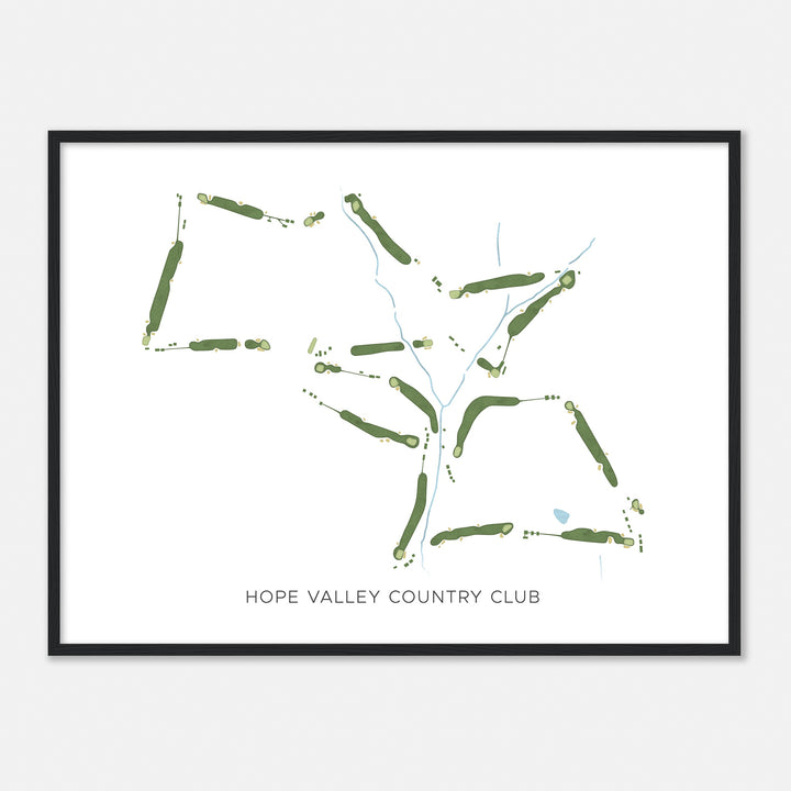 Print of Hope Valley Country Club Modern Map