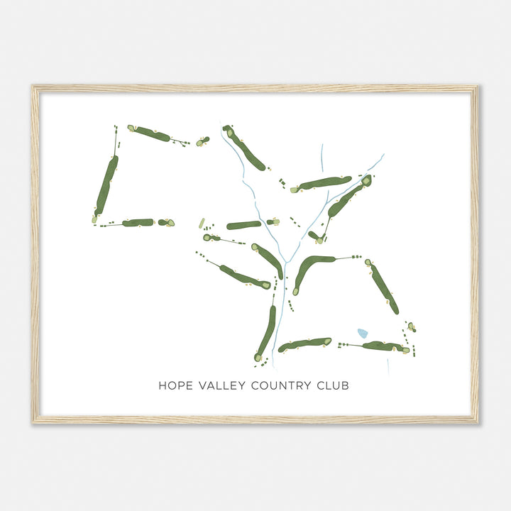 Print of Hope Valley Country Club Modern Map