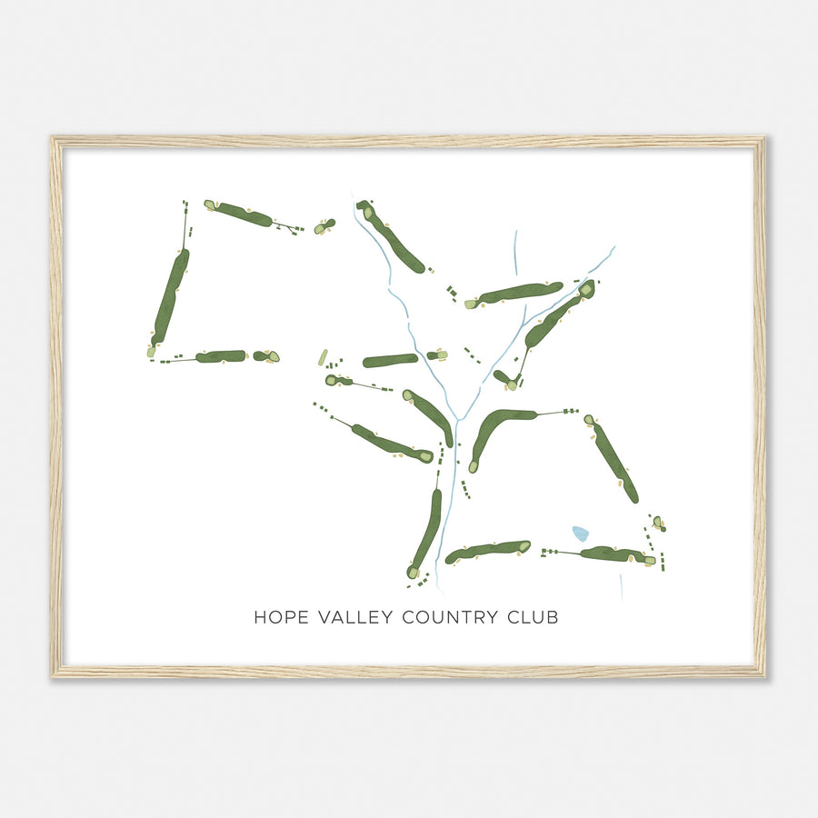 Print of Hope Valley Country Club Modern Map