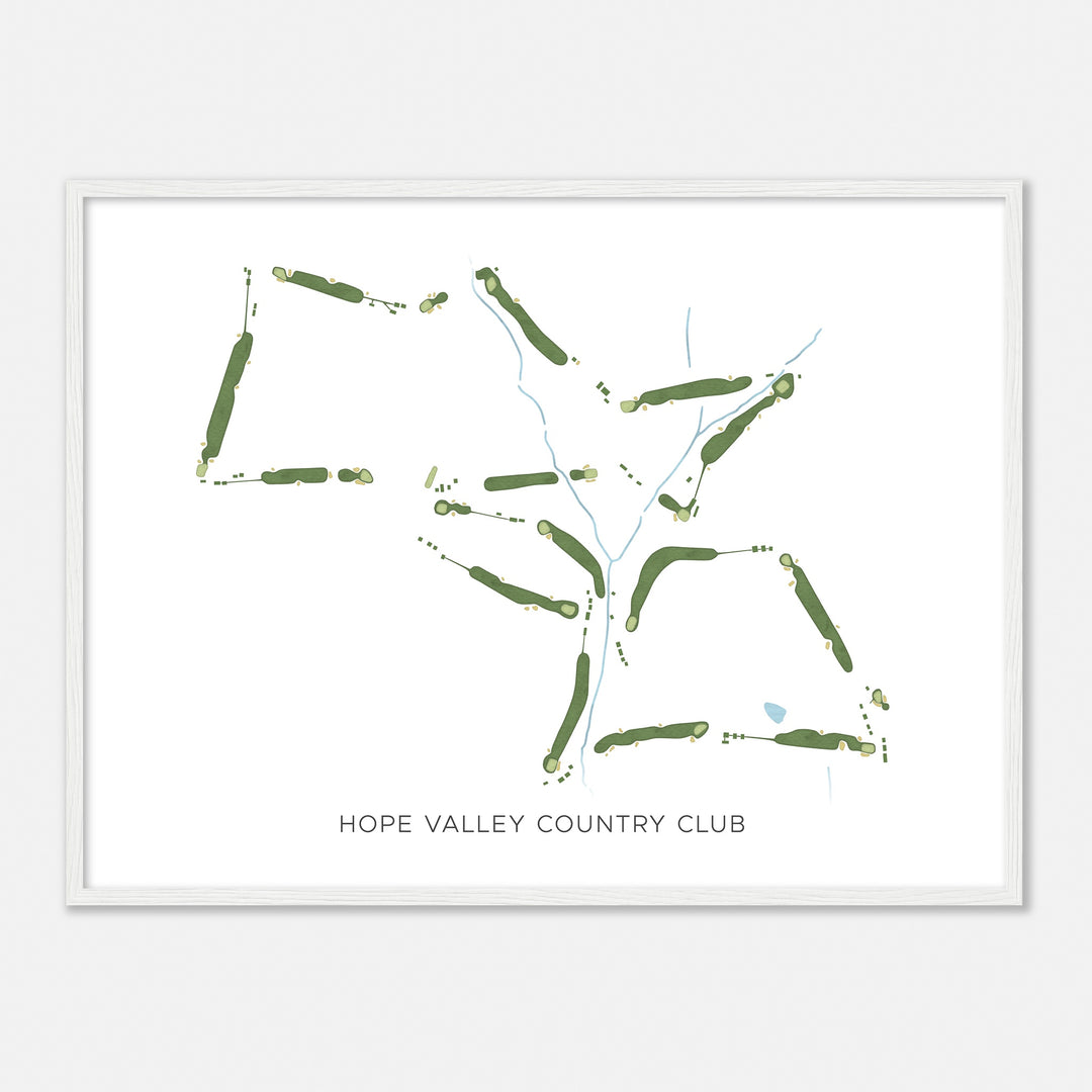 Print of Hope Valley Country Club Modern Map