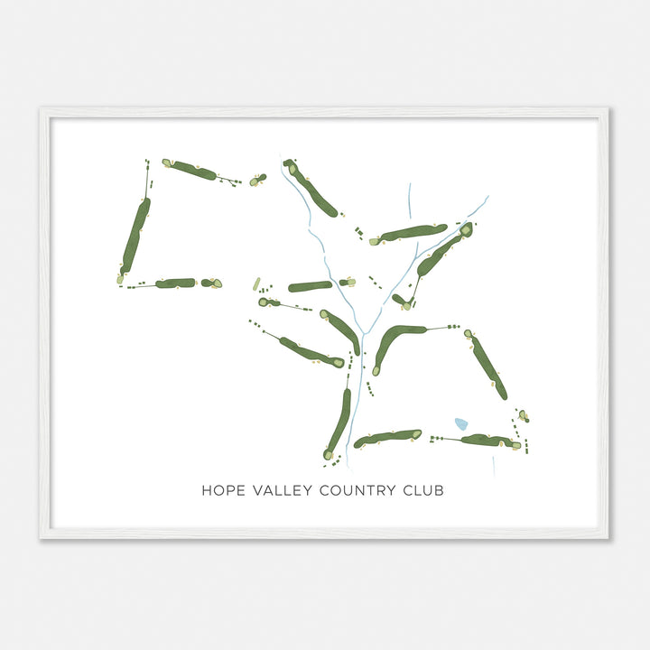Print of Hope Valley Country Club Modern Map