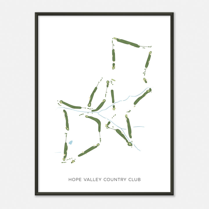 Print of Hope Valley Country Club Modern Map