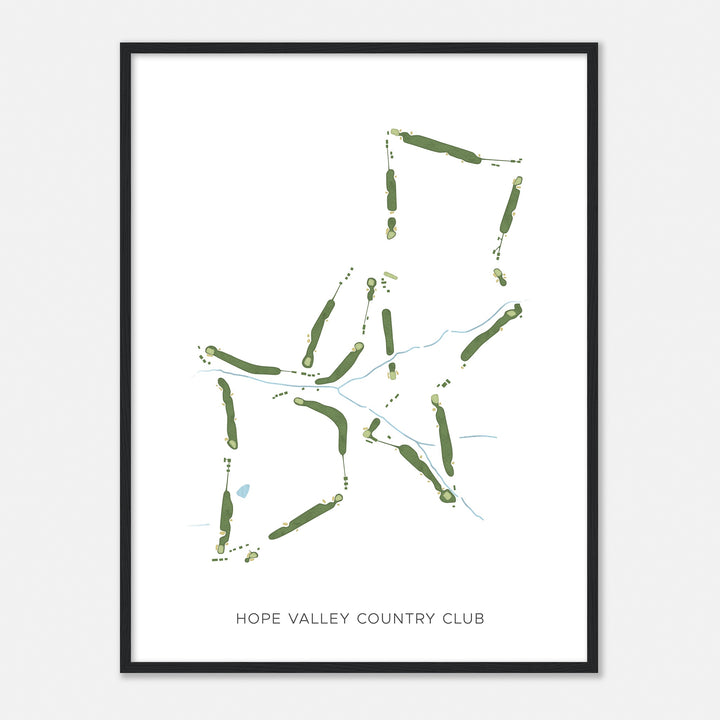Print of Hope Valley Country Club Modern Map