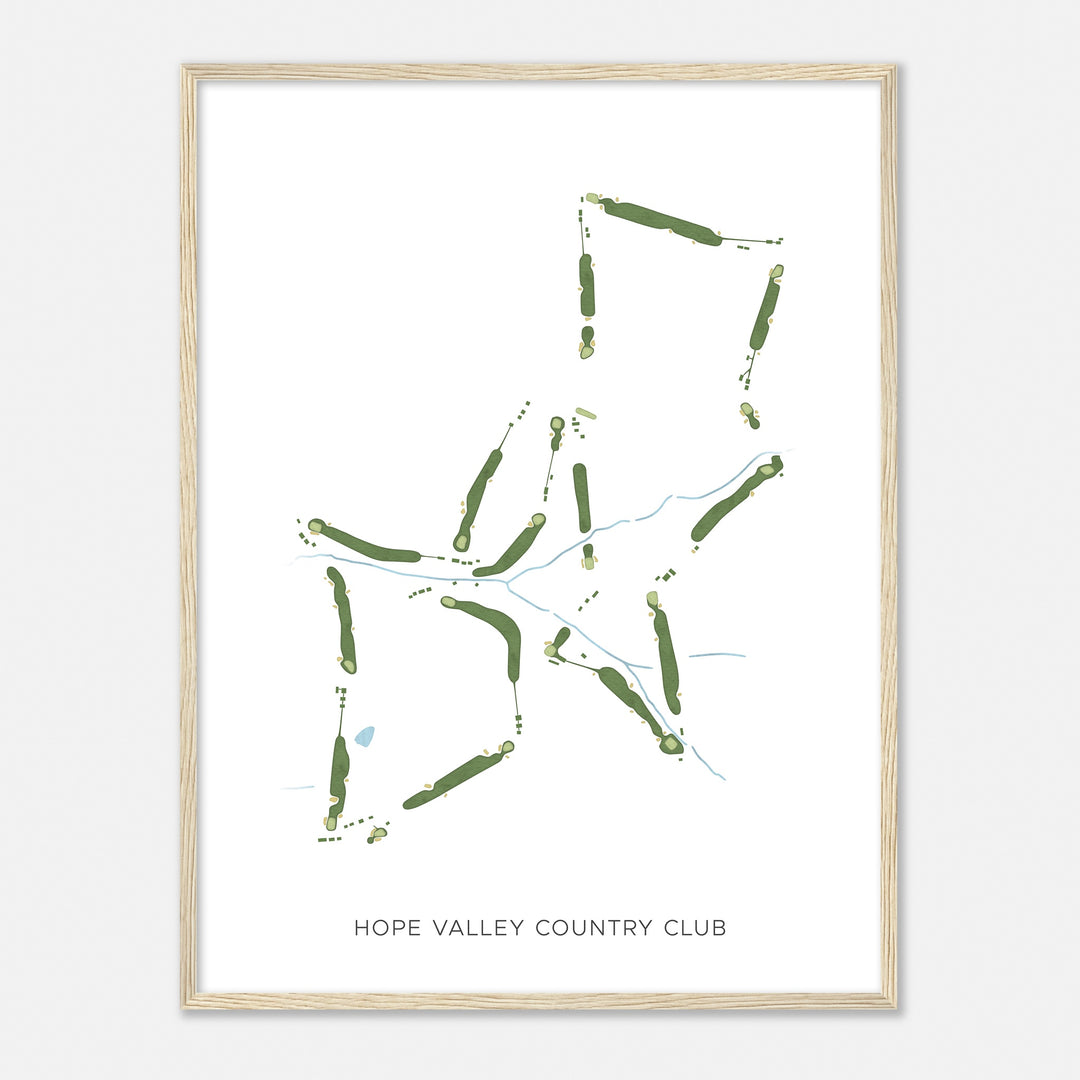 Print of Hope Valley Country Club Modern Map
