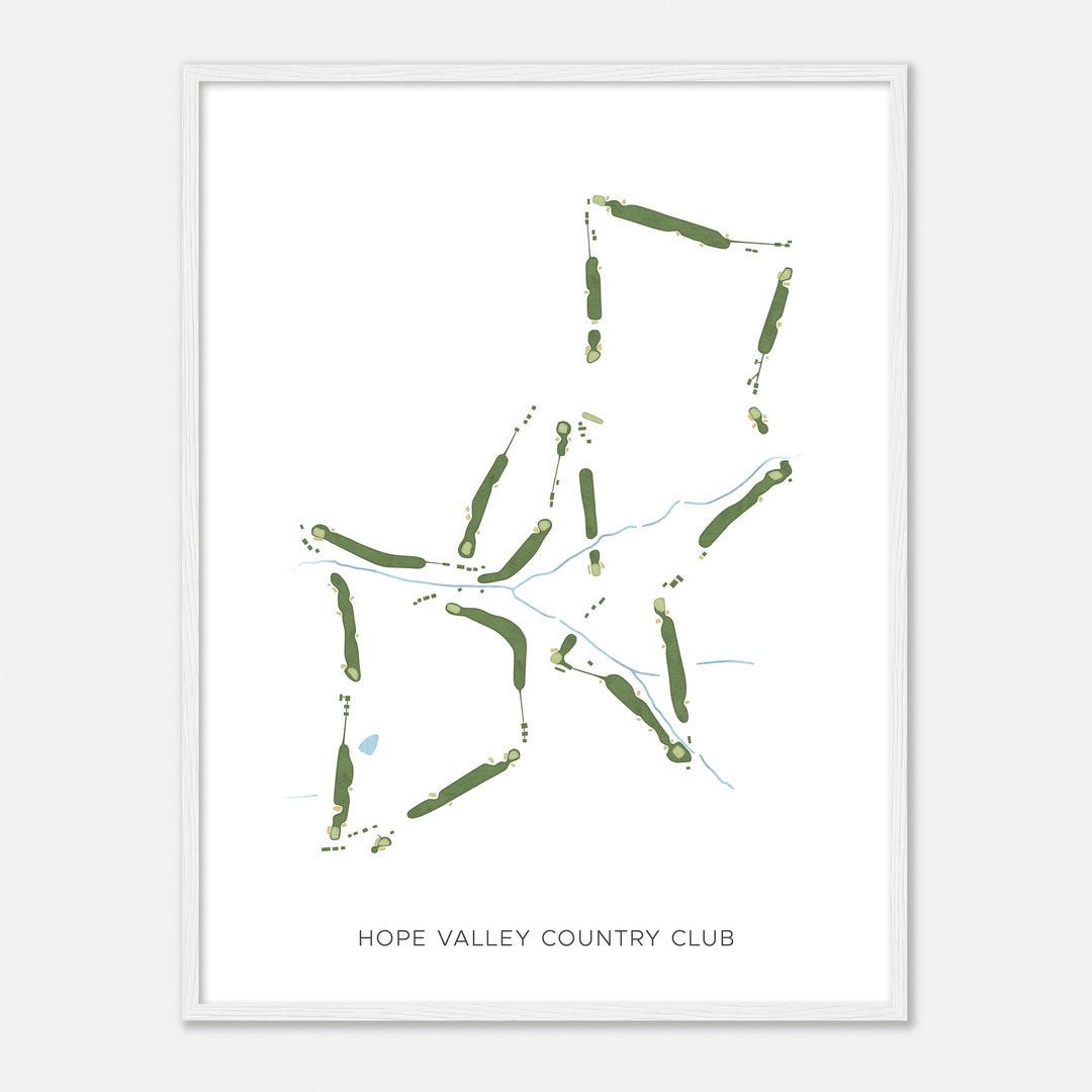 Print of Hope Valley Country Club Modern Map