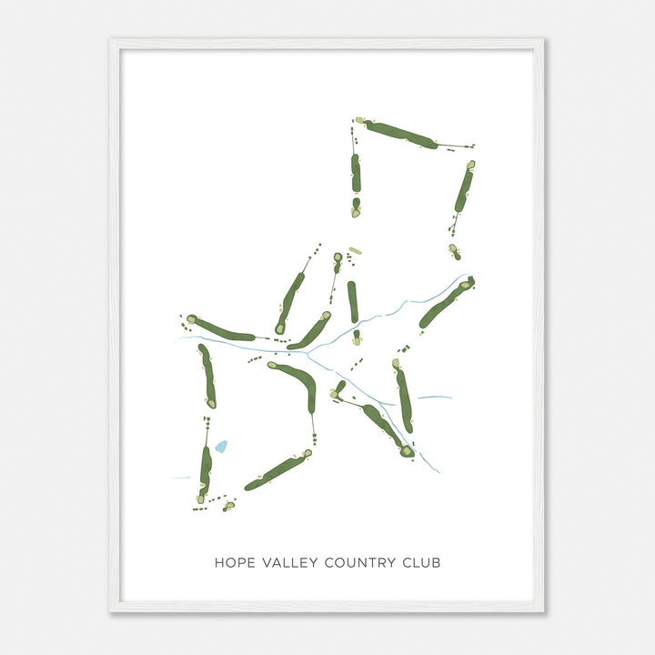 Print of Hope Valley Country Club Modern Map
