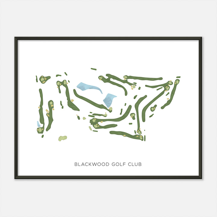 Print of Blackwood Golf Club Modern Map