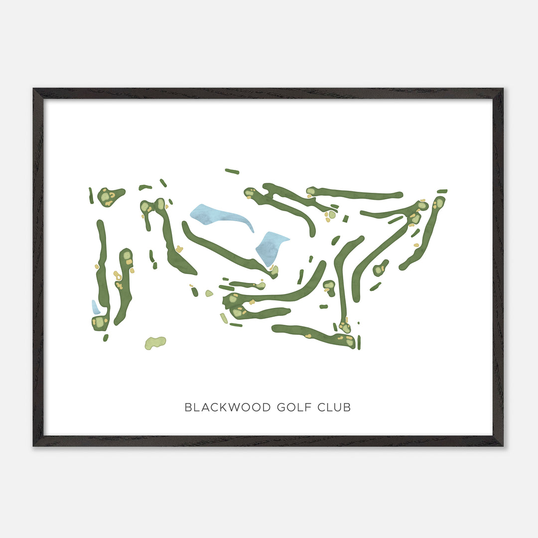 Print of Blackwood Golf Club Modern Map