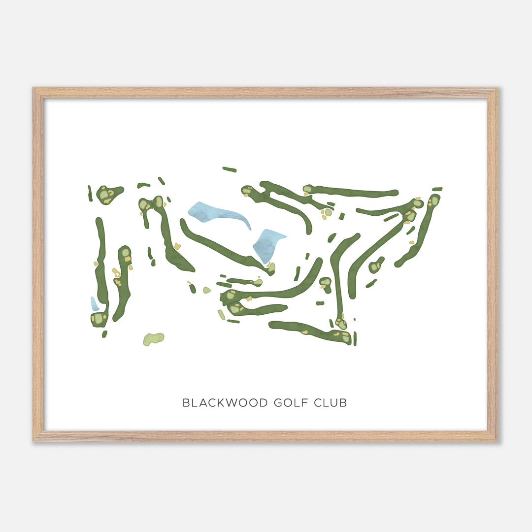 Print of Blackwood Golf Club Modern Map