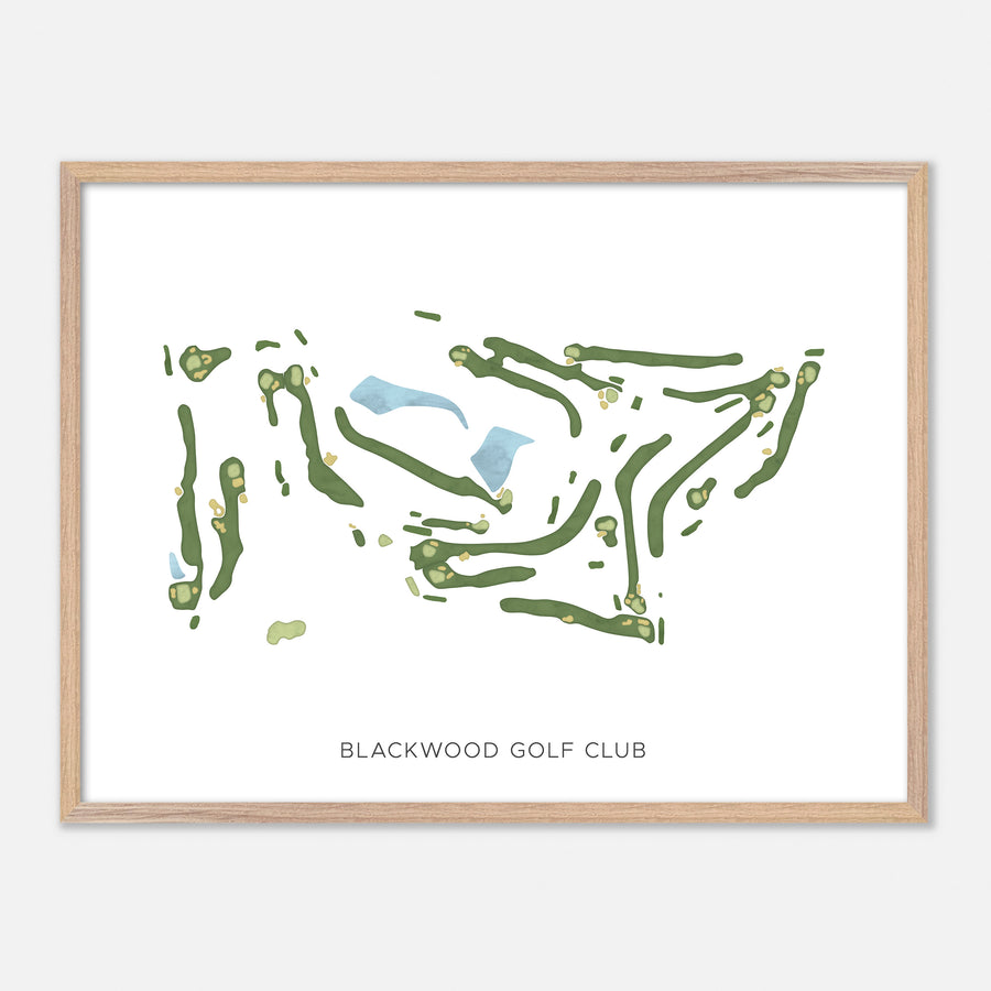 Print of Blackwood Golf Club Modern Map