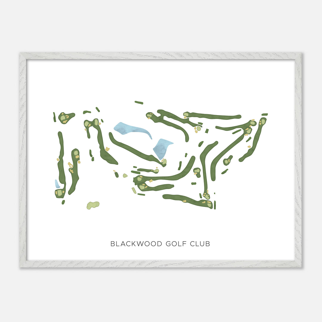 Print of Blackwood Golf Club Modern Map