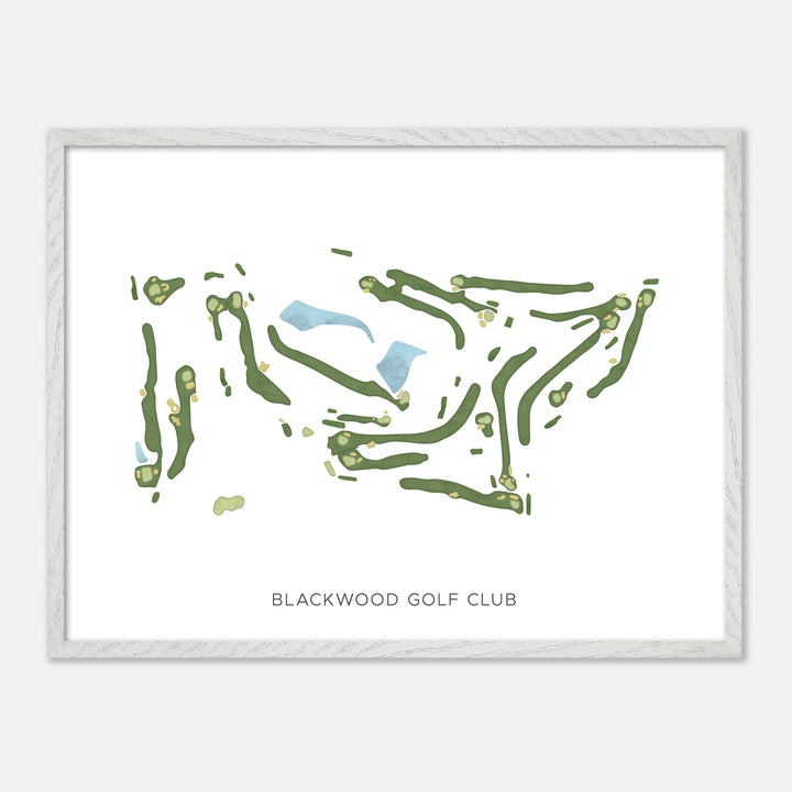 Print of Blackwood Golf Club Modern Map