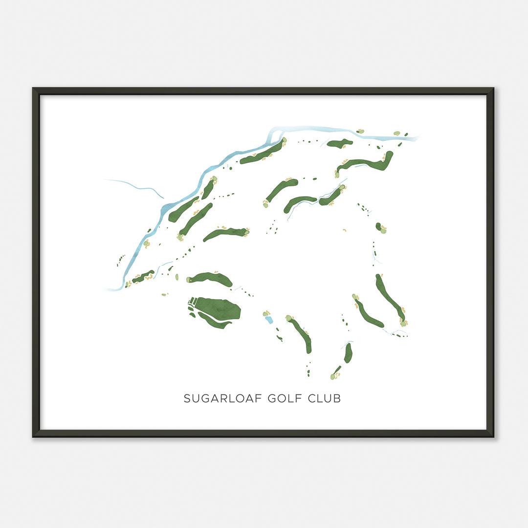 Print of Sugarloaf Golf Club Modern Map