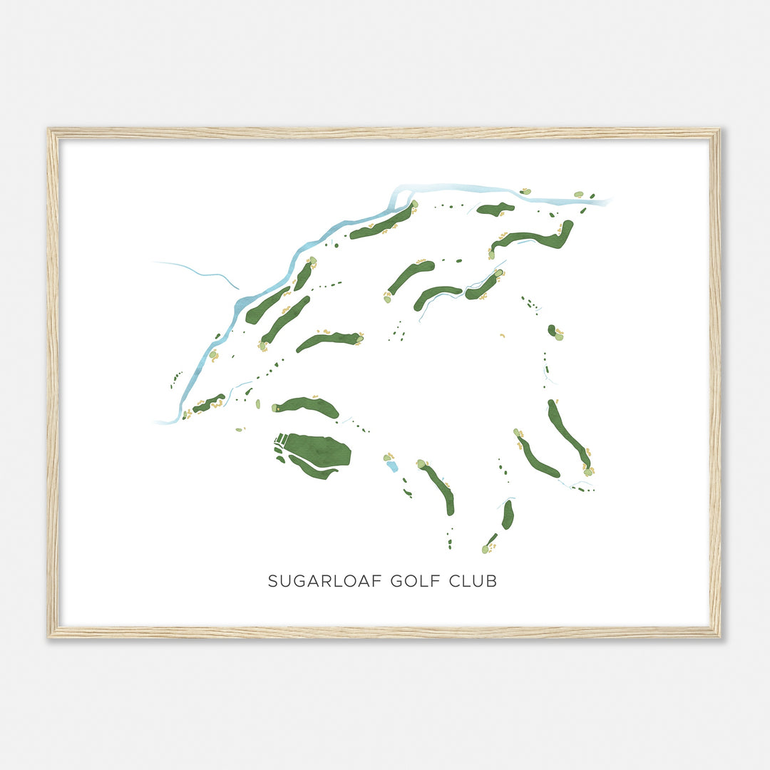 Print of Sugarloaf Golf Club Modern Map